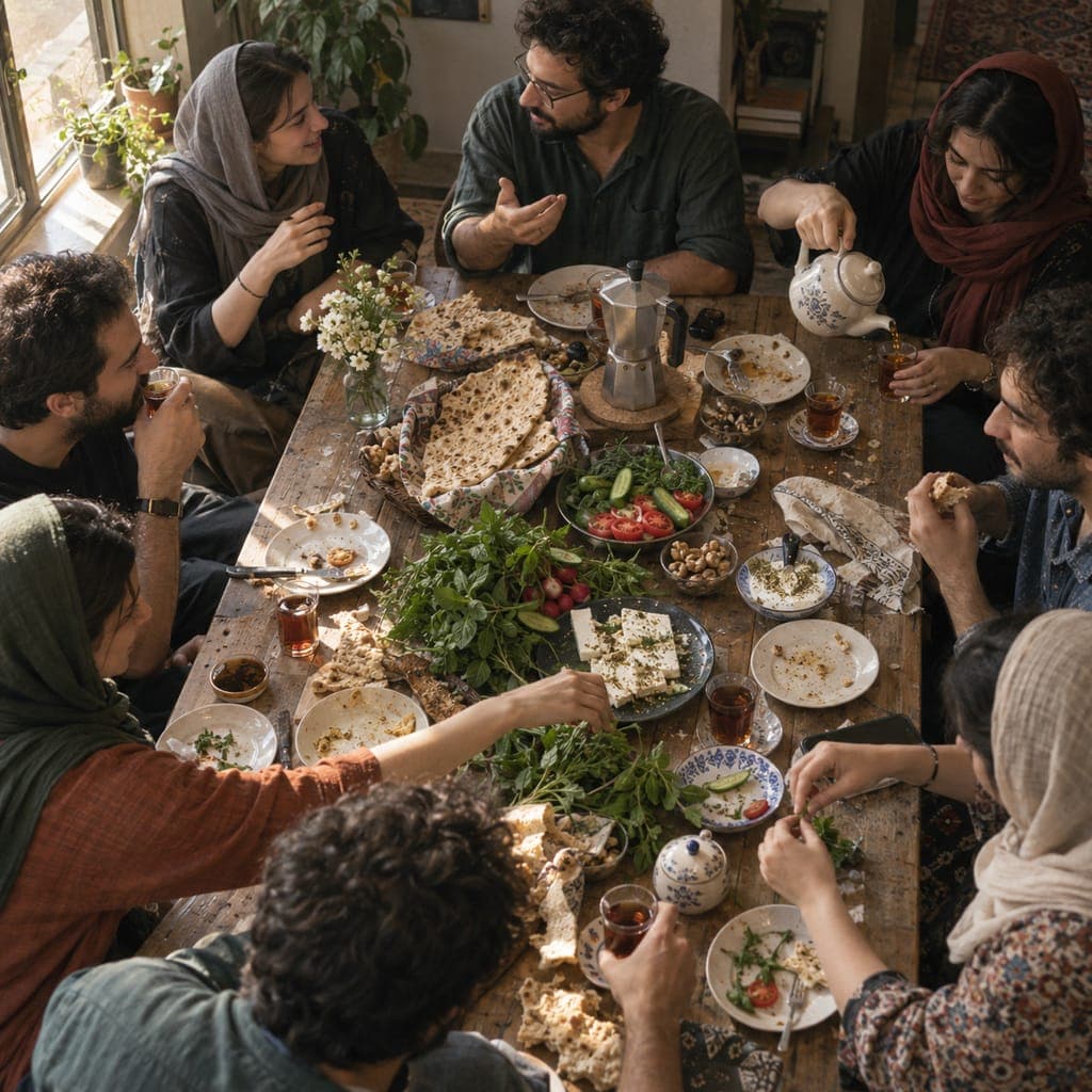 میز صبحانهی جمعه